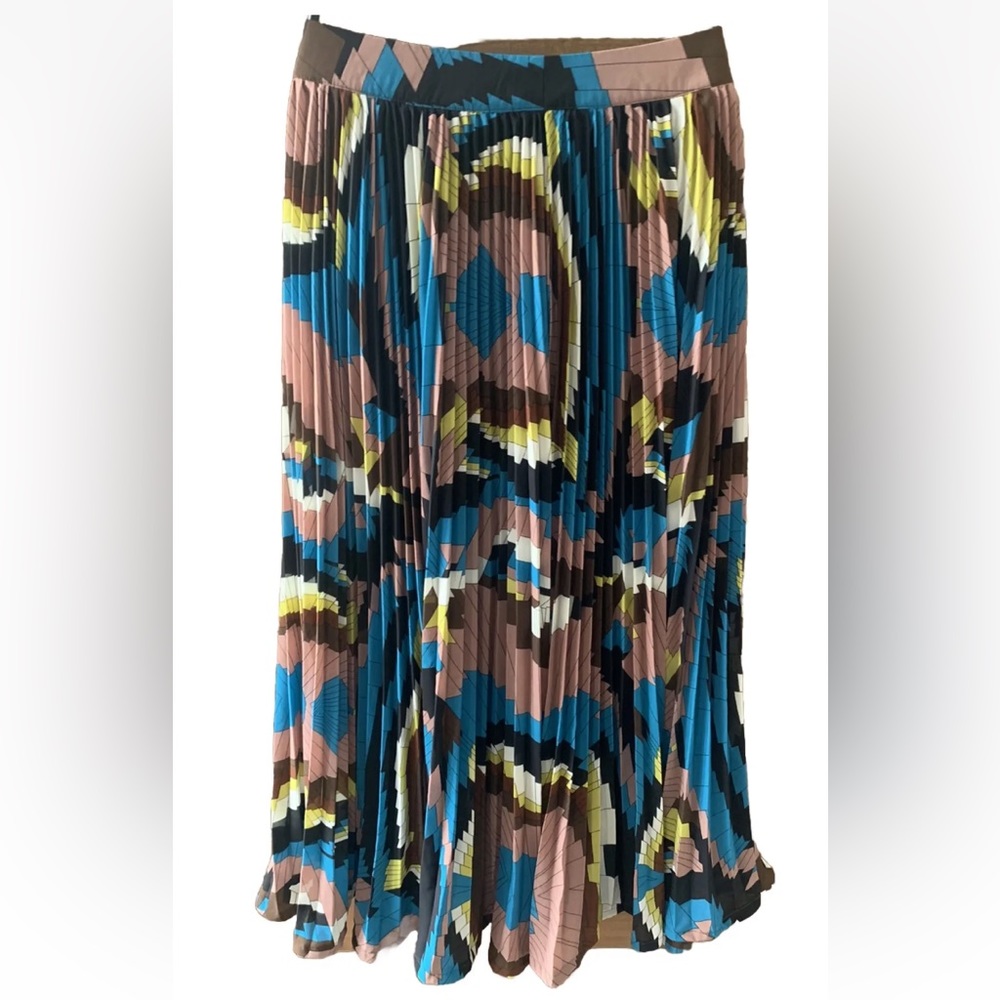 Garcia Pleated Multicolored Flowy Skirt Size Small